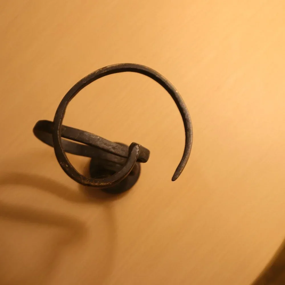 Hand-Forged Black Spiral Metal Candle Holder